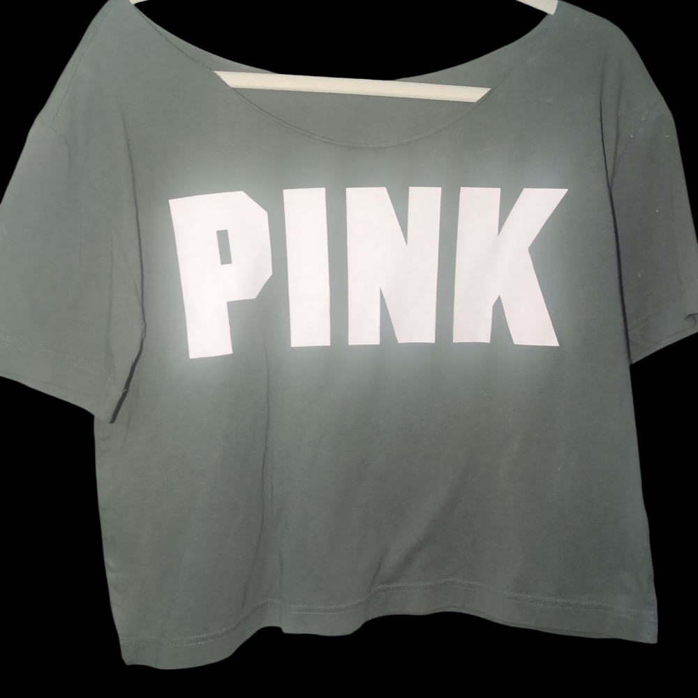 PINK Victoria's Secret Charcoal Crop Top